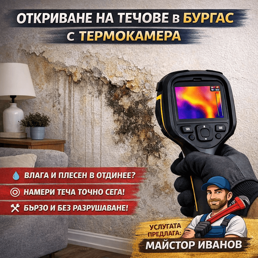 откриване на течове бургас